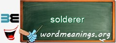 WordMeaning blackboard for solderer